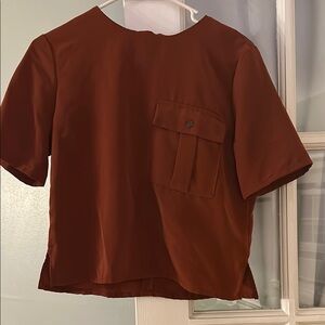 Rust Orange Short Sleeve Top